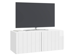Gabinete de TV MAISON EXCLUSIVE Parede Branco Brilhante 78,5x31x30 Cm
