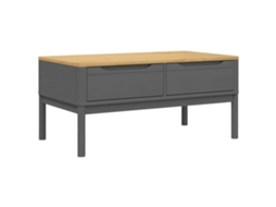 Maison Exclusive - Mesa De Centro Floro 99x55,5x45cm Madeira Pinho Maciça Cinzento