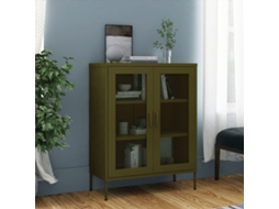 Vidaxl Armário De Arrumação Aço 80x35x101,5 Cm Verde-azeitona