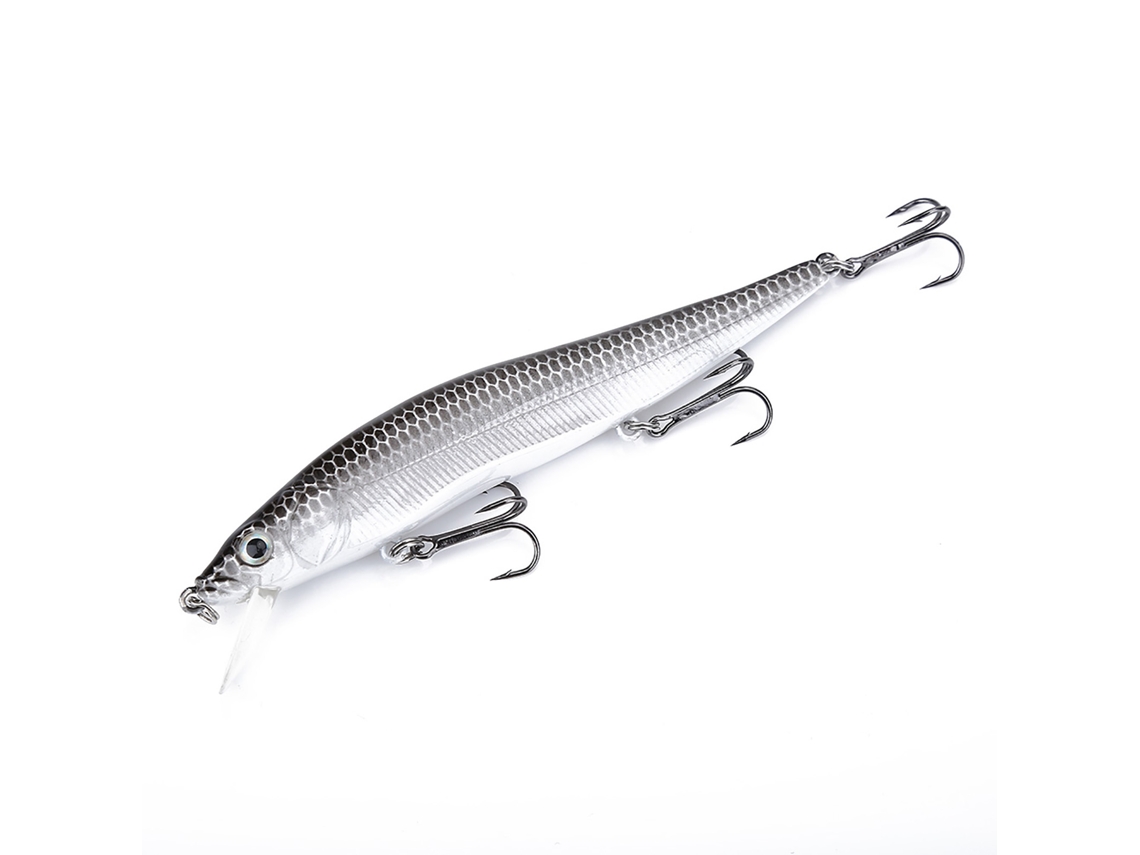Isca Artificial Minnow Vivida para Pesca com Cauda Longa a