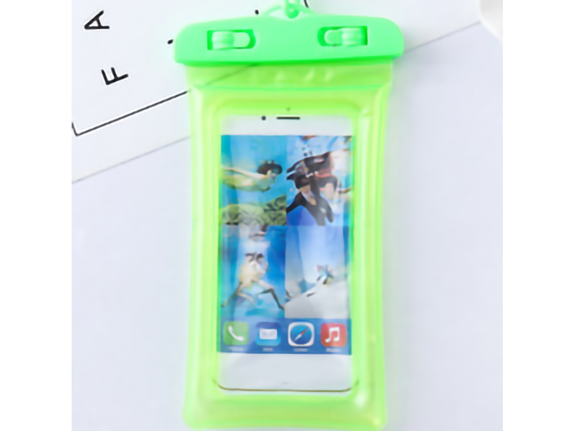 2026zentro-saco Impermeável Para Telefone Grande Com Suporte Ao Controle Do Botão De Volume Para Atividades Aquáticas Verde