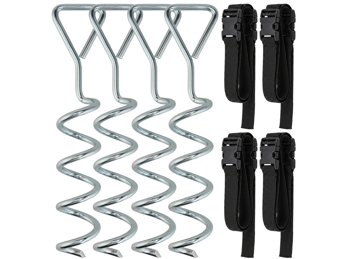 Parafuso De Ancoragem No Solo Com Cabo Triangular Para Trampolim De 4 Pessoas, 32 Cm