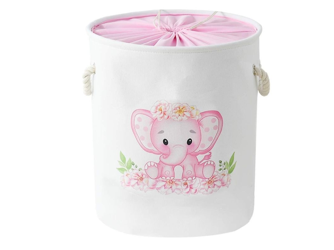 Cesto De Lavanderia Para Crianças Elefante Rosa 2025, Grande Plegável, Armazenamento De Brinquedos E Roupa De Bebê