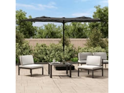 Vidaxl Guarda-sol De Jardim Com Cabeça Dupla 316x145 Cm Antracite