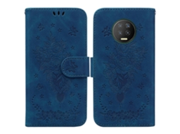 Capa De Celular Em Couro Com Estampa De Borboleta E Rosa Para Infinix Note 7 X690