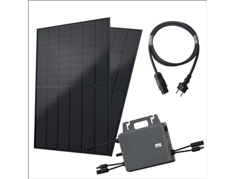 Robinsun® Kit Solar Varanda 2x 450 Wp Solar Fabrik Micro Inversor Tsun 800w 2x Fixação 5m Cabo