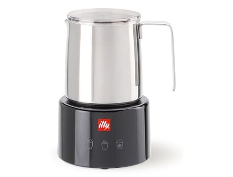 ILLY 23760 Montalatte e Scaldalatte Nero Acciaio Inox