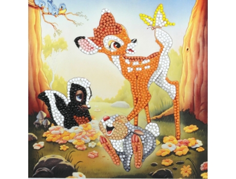 Cartão de Diamante Bambi 18 X 18 Cm Youdoit CRYSTAL ART