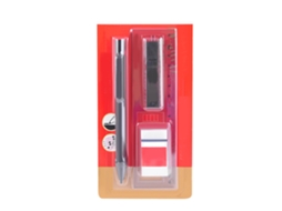 Conjunto De Lápices Mecánicos 2b Com Grip Confortável, Borrador, Régua E Recargas Para Exames