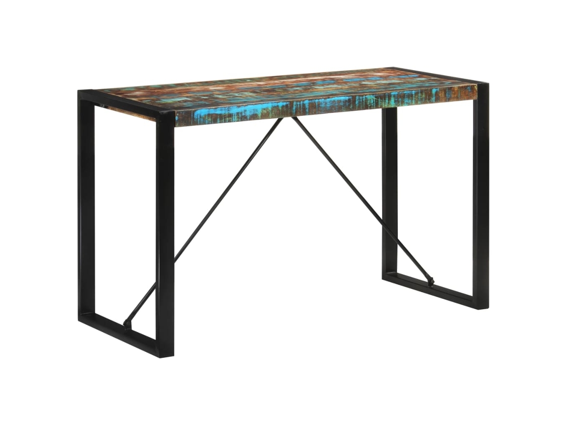 Vidaxl Mesa De Jantar 120x55x76 Cm Madeira Recuperada Maciça