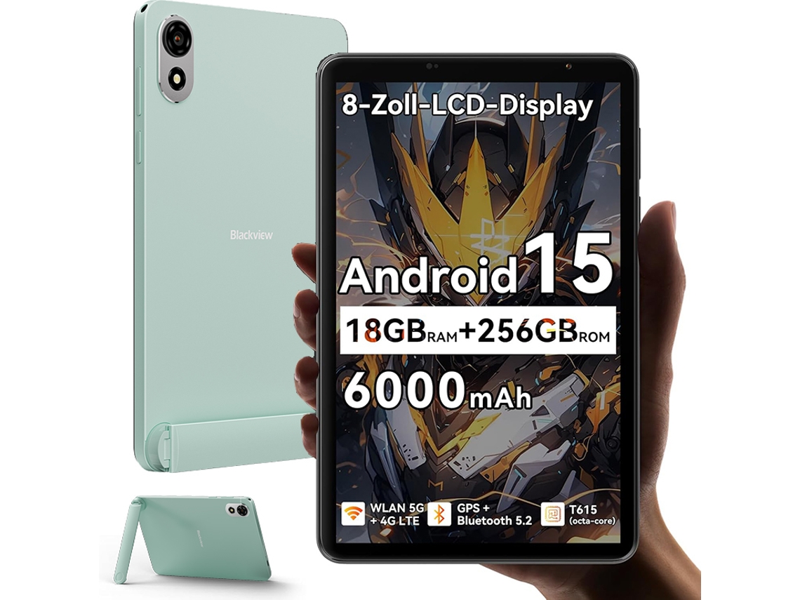 Tablet BLACKVIEW ZENO1 (8'' - 18 GB - 256 GB - Verde)