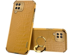 Capa Anel Titular Plutônio para Samsung Galaxy A12 HONGWE. Magnética Amarelo
