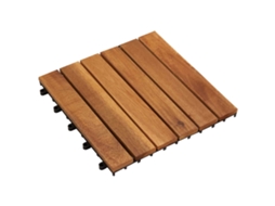 Vidaxl Telha De Deck 20 Unid. Castanho 30 X 30 Cm Madeira De Acácia