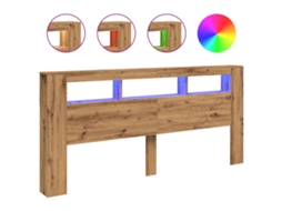 Led Headboard, Led Headboards Vidaxl Marrom Madeira Processada (220 X 103.5 Cm)