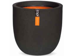 Vaso oval Urban Smooth CAPI preto KBL933 (43x41 cm)