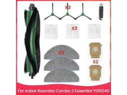 Peças De Reposição Para Irobot Roomba Combo 2 Essential Y051240, Conjunto De Acessórios Com Escova Lateral Principal, Filtros E Sacos De Esfregão.
