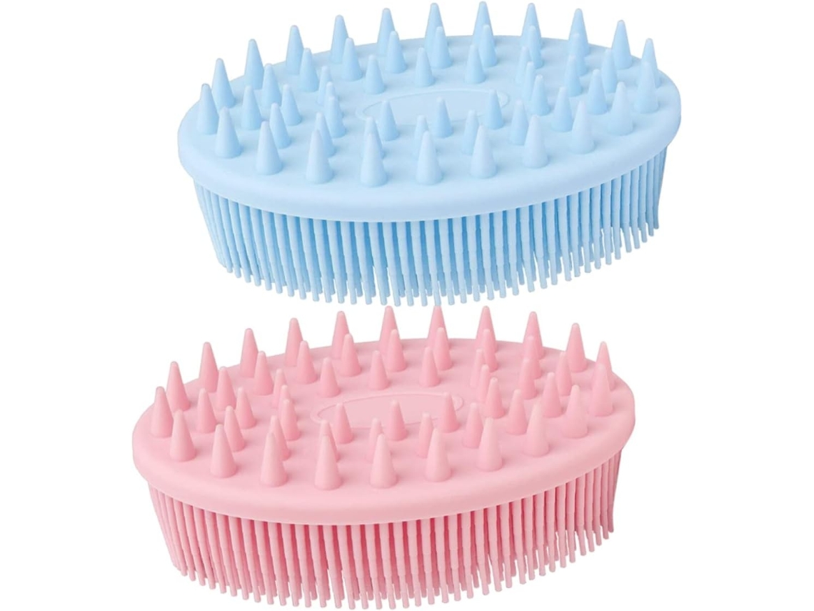 Lurelia Pack De 2 Escovas De Silicone Para Costas E Corpo, Silicone Macio, Dupla Face E Massagem Suave, Uso Diário