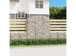 Vidaxl Cesto Gabião Arqueado 150x50x160/180 Cm Ferro Galvanizado
