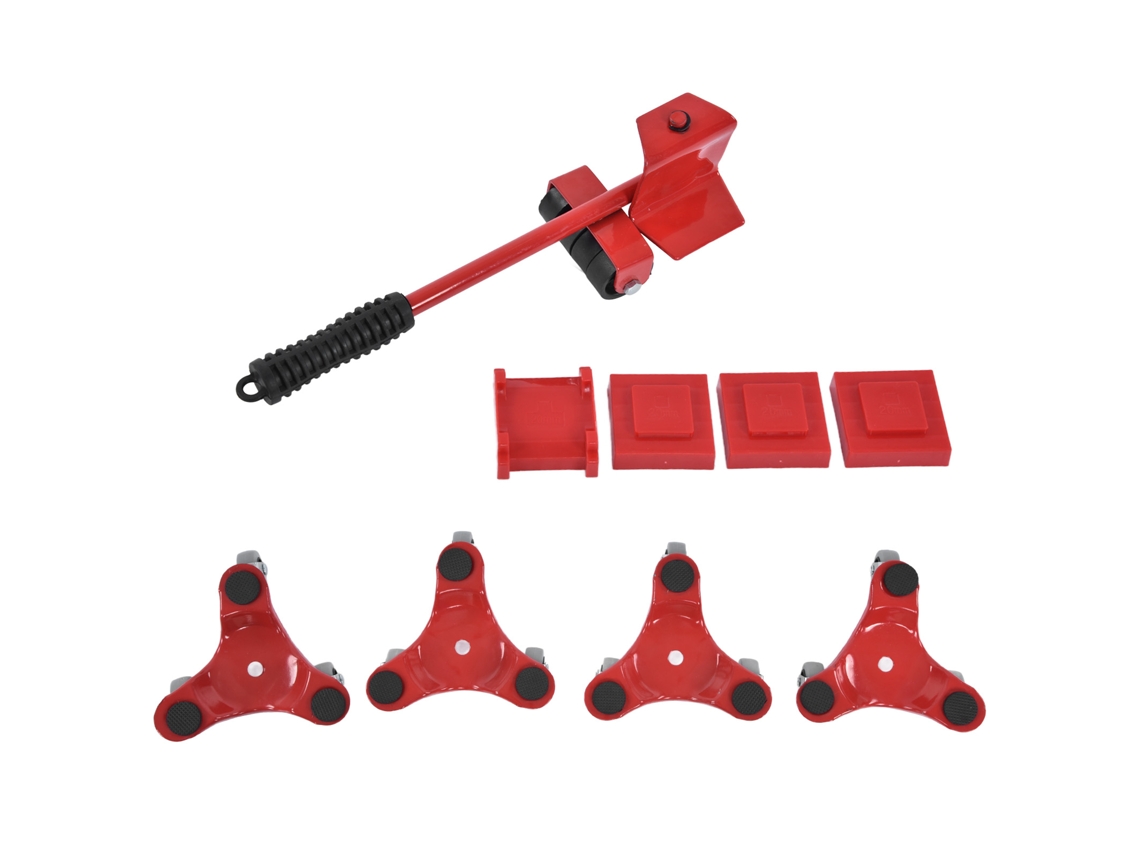 Conjunto De Ferramentas Para Móveis Laxiscreed Com Polias 360° E Design Vermelho
