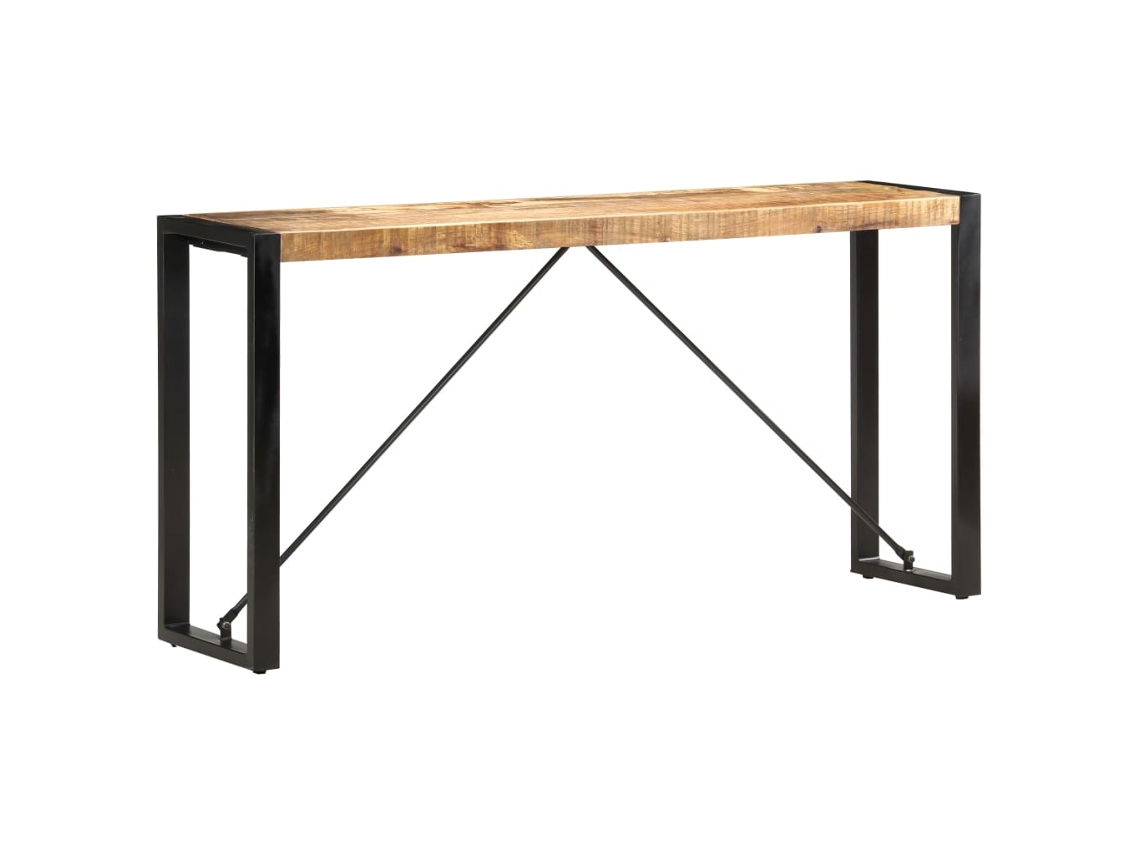 Vidaxl Mesa Consola 150x35x76 Cm Madeira De Mangueira Maciça