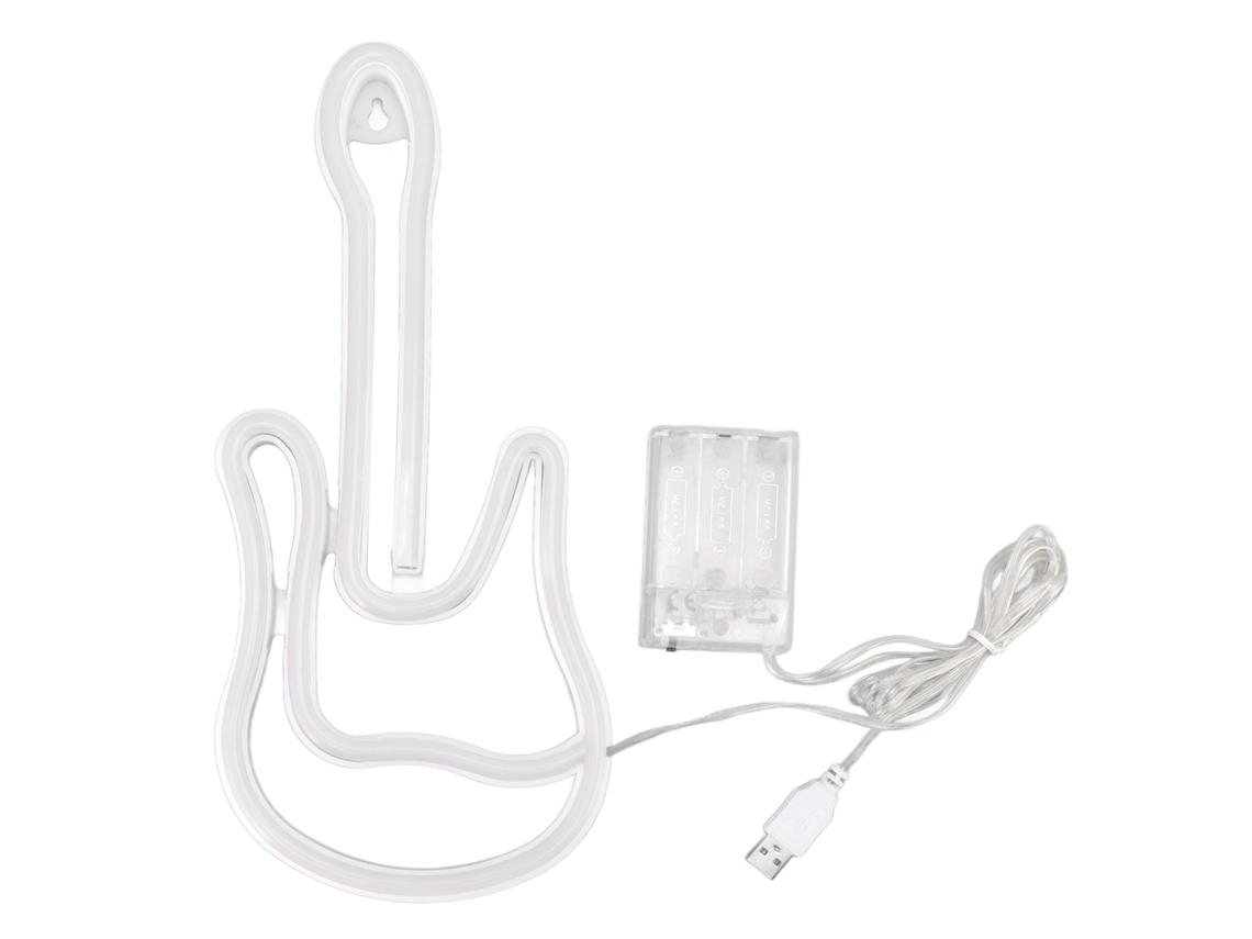 Luminária de Parede Led Colorida em Formato de Guitarra CHABERLU