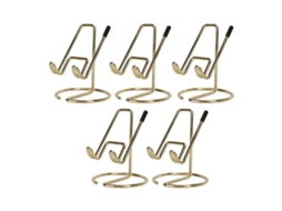 Suporte De Mesa Para Celular Em Metal, Conjunto De 5 Peças, Com Acabamento Eletrogalvanizado, Dourado.