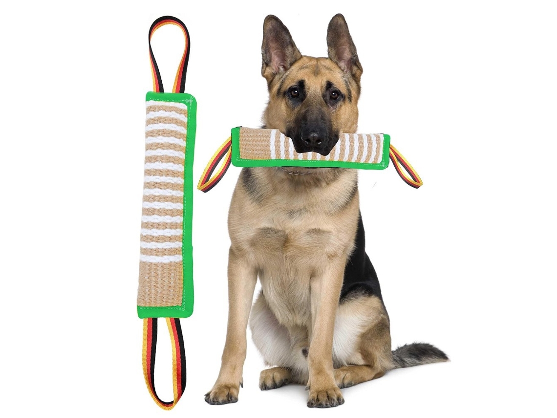Brinquedo de Treinamento para Cães, Resistentes.para Cabo de Guerra Filhotes Aliviar a Dentição Digitallab Verde 2pc