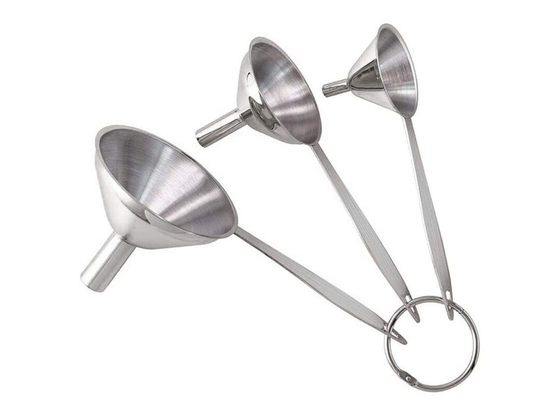Conjunto De 6 Funis Da Série 3 Em 1 Para Enchimento De Frascos, Em Aço Inoxidável, Para Transferência De Óleos Essenciais Líquidos