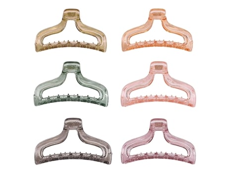 Grampos de Garra de Cabelo Transparentes Cor Doce Corrente Laço Laço Grande Mandíbula Conjunto de Braçadeira de Cabelo Presilha de Cabelo JEDBESETZT