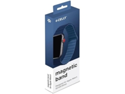 Pulseira Para Relógio Celly Wbandmagbllb Silicone Compatível Apple Watch 42/44/45 Mm Azul
