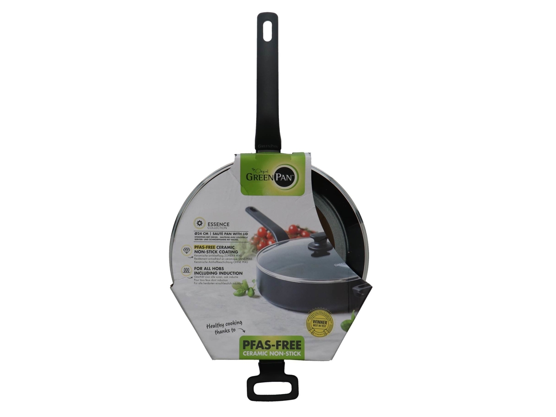 Frigideira Para Lanches Green Pan Essence 28cm Com Revestimento Cerâmico Antiaderente Verde Greenpan