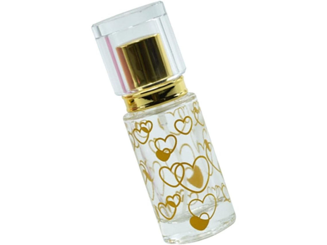 Frasco De Perfume De Vidro Pequeno E Recarregável, 23ml, Dourado, Elegante, Com Spray.