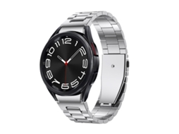 Bracelete Metal Três Tensões Prata para Samsung Galaxy Watch 6 XIAOMOYU