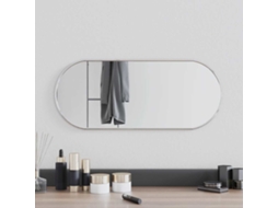 Vidaxl Espelho De Parede 60x25 Cm Oval Prateado