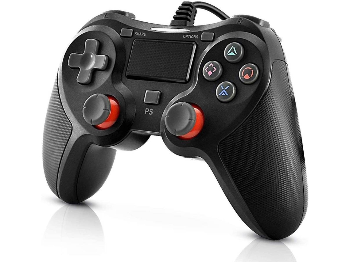 Controlador Ps4 com Fio para Playstation 4 Controlador Remoto com Fio com Conjunto de Controle de Vibração Duplo para Ps4 / Pc / Ps4 Pro /