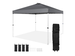 Pavilhão Pop Up 10x10 Pés Com Estrutura Reforçada, Proteção Uv 50 E Impermeável Tekmaquinas
