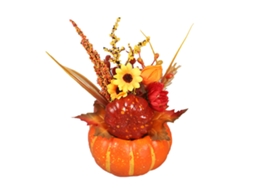 Laxiscreed Decoração De Abóbora Em Espuma Para Natal E Ação De Graças Com Flores E Folhas De Maple
