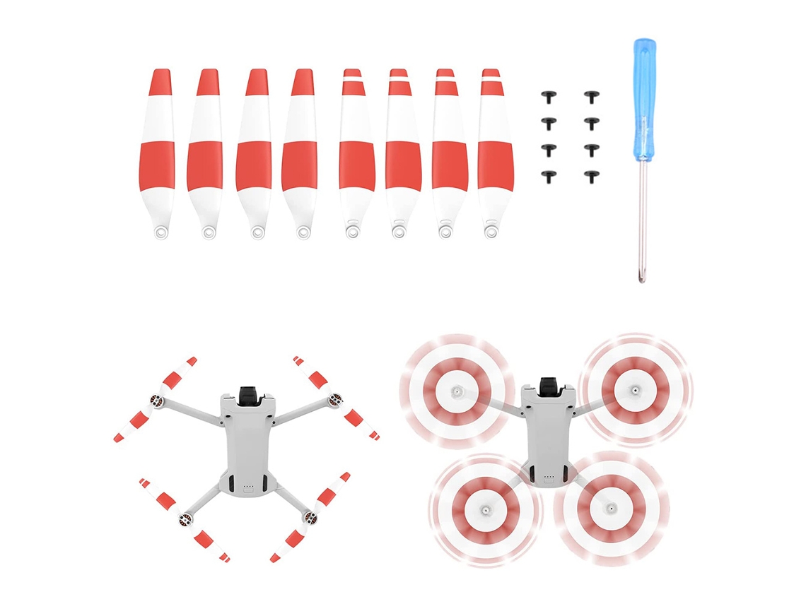 Hélices Coloridas Compatíveis Com Mini 3 Pro Drone Acessórios Réplicas Hélices Leve Baixo Ruído