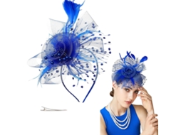 Presilha de Cabelo com Flor Azul para Casamento LAXISCREED