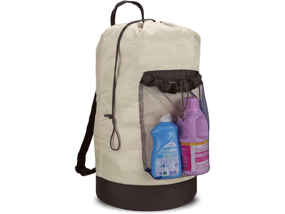 Mochila para Roupa Suja com Alça de Ombro e Bolso Tela, Feita de Nylon BRILVIBERA