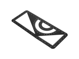 Conjunto De Transferidor Triangular E Régua Metal Em Liga Alumínio Alasum Para Medição Técnica Desenho, Ideal Para