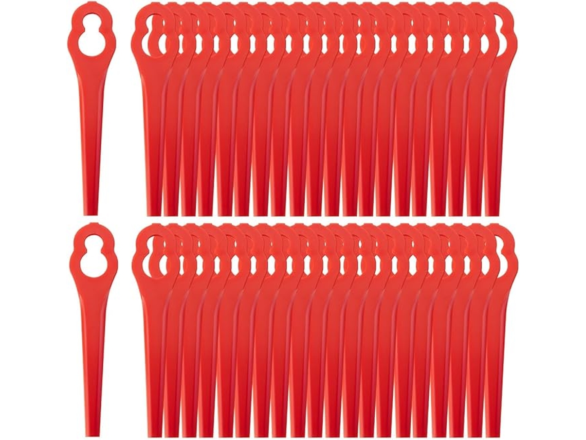 Conjunto de 100 lâminas de substituição de plástico para cortador de grama Einhell