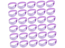 Pulseiras de identificação elásticas impermeáveis Abaodam 100-Pvc para uso único em diversos parques e eventos infantis.