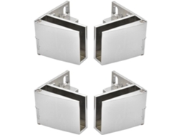 Dobradiça De 4 Peças Para Porta Vidro Armário, Grampo Para Porta De Vidro Sem Moldura, Grampo Para Vitrine De Banheiro