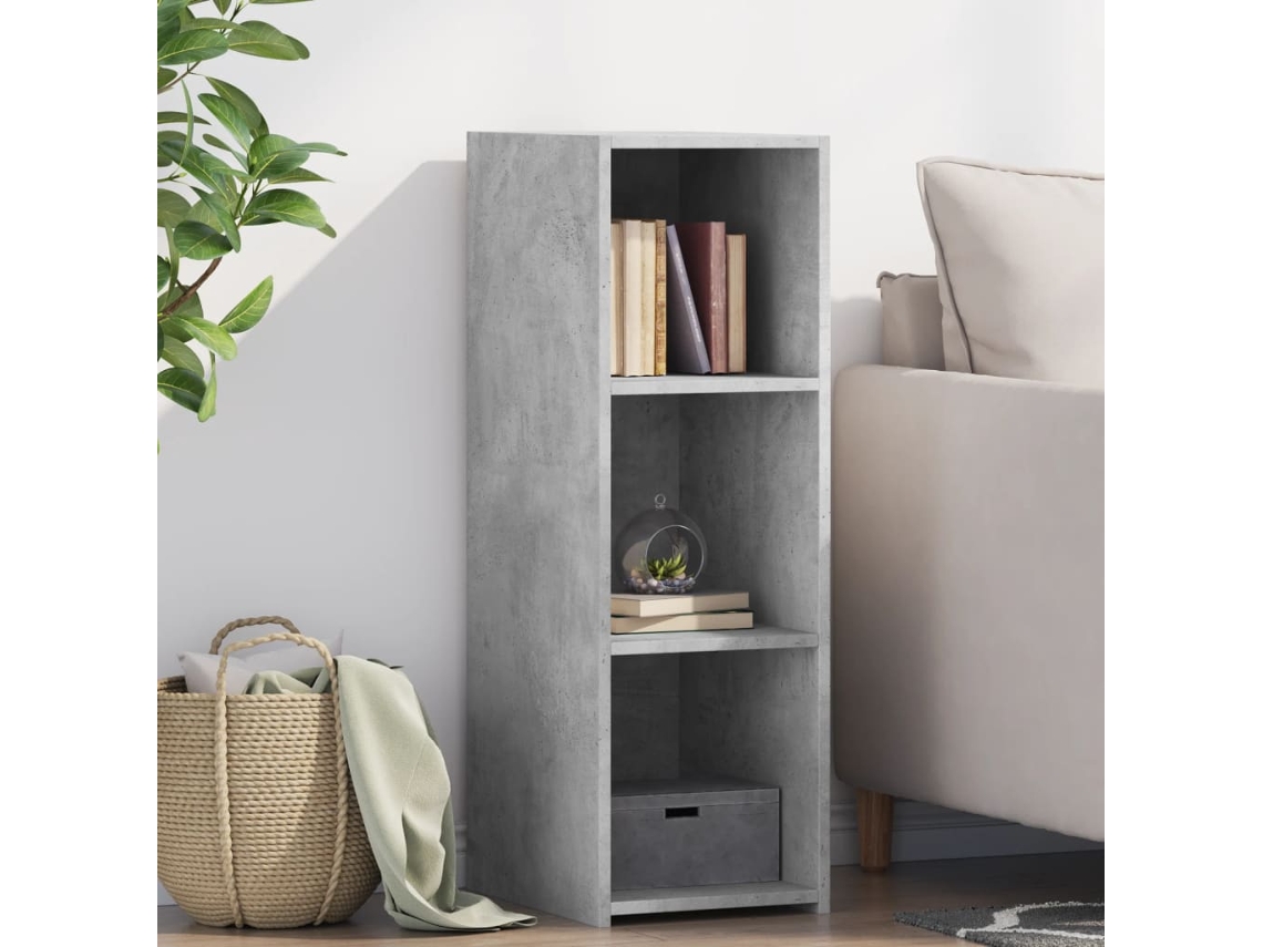 Aparador de madera procesada gris cemento de 30x41x93 cm