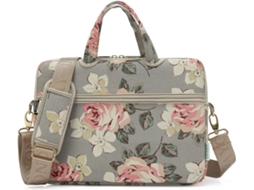 Bolsa De Ombro Em Lona Com Estampa De Rosa Cinza Para Laptop De 14 Polegadas E Macbook Pro A1707 Brilvibera (14 14,1 Polegadas, Rosa Cinza)