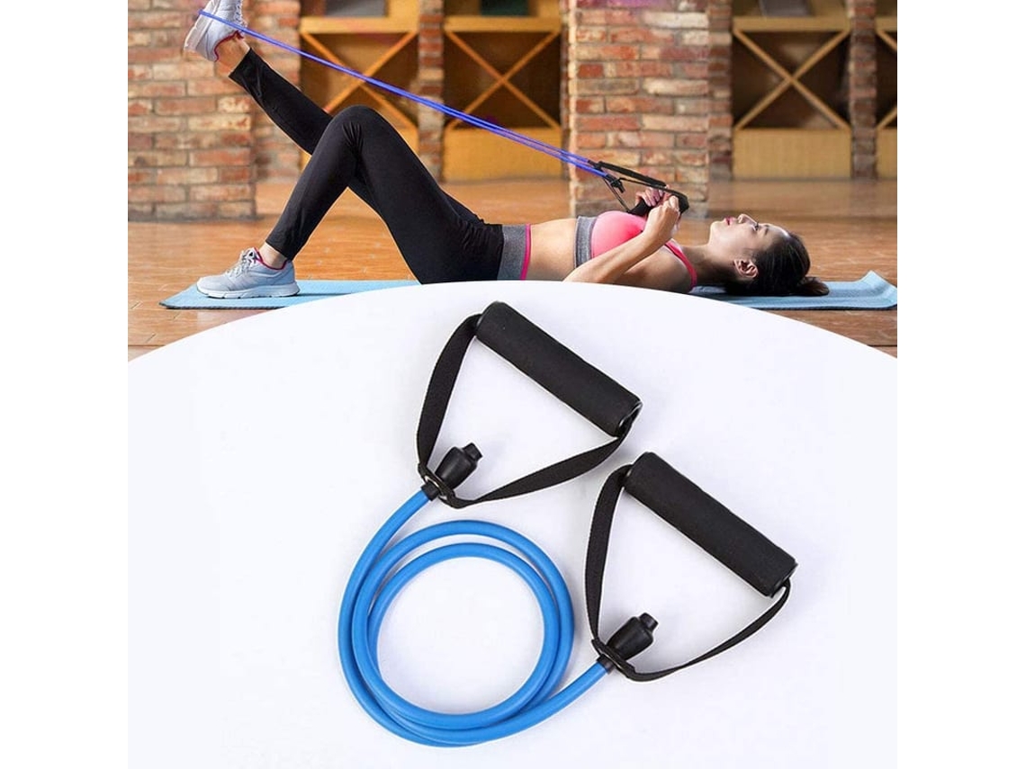 Elasticos De Resistencia Com Manoplas Faixas De Yoga Para Exercicios Dança Academia Em Casa Fitness Medio 15-20lbs