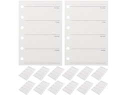 Páginas Hebdomadaires Du Journal A7 200pcs Papel 120gsm 6 Trous 6 Anneaux 4,7 X 3,1 Bolsas Recarregadas Para