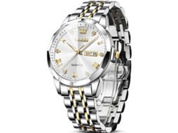 Lurelia Relógio Masculino, Movimento De Quartzo, Analógico, Data/calendário, Detalhes Com Strass, 1,5 Polegadas, 39 Mm, 0,35 Polegadas, 8,3 Polegadas