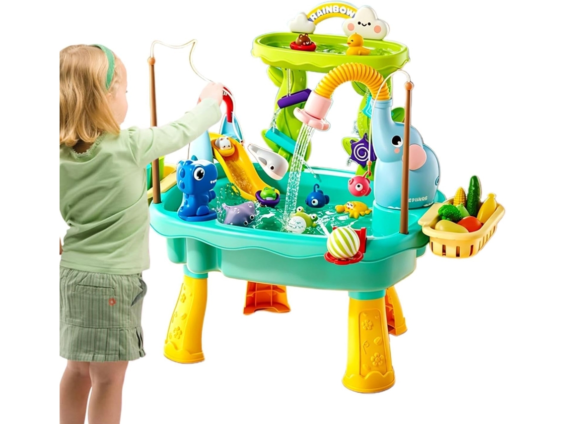 Mesa de Água Brinquedo com Bomba Elétrica Kit de Atividades Sensoriais para Crianças, para Quintal, Jardim, Varanda, CHABERLU